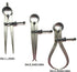 Omex 3 Pieces Spring Caliper Set - 12" Inch Measuring Tool for Inside, Outside & Divider