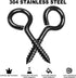 YGAOHF 5 Inch Heavy Duty Eye Hooks, 500 LBS Capacity, Large Stainless Steel Eye Hooks for Indoor/Outdoor Use