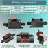 IP67 Waterproof Inline Cord Switch DPST AC 20A-125V, 16A-250V, On Off Toggle Switch with Red Light Rocker Button