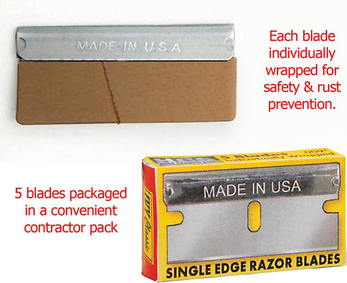 IVY Classic 11156 5 1 1 Pack 5 Razor Blade Scraper with Blades, USA, Contains Scraper + of Blades
