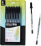 SAKURA Gelly Roll Gel Pens - Fine Point Ink Pen for Journaling, Art, or Drawing, Classic Black Ink, 6 Pack
