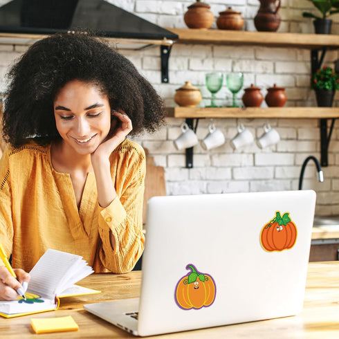 Whaline 810 Sheets Fall Pumpkin Sticky Notes - Thanksgiving Self-Adhesive Memo Pads for Autumn