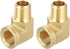 uxcell Brass Pipe Fitting 90 Degree Street Elbow Brass 1/4" NPT Pipe Connector for Gas, Air, Oil, Propane (2pcs)