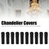 10Pcs 4 Inch E14 Tall Candle Socket Covers, Chandelier Socket Covers, Molten Wax Drop Pattern, Caliber Plastic Candle