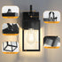 RLdream 11.8-inch IP65 Dusk to Dawn Outdoor Wall Lights, Black Exterior Light Fixture with Clear Tempered Glass