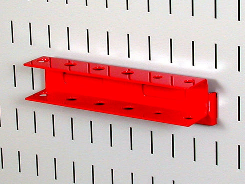 Wall Control Screwdriver Holder Bracket - Slotted Metal Pegboard Accessory - Red Tool Board