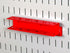 Wall Control Screwdriver Holder Bracket - Slotted Metal Pegboard Accessory - Red Tool Board