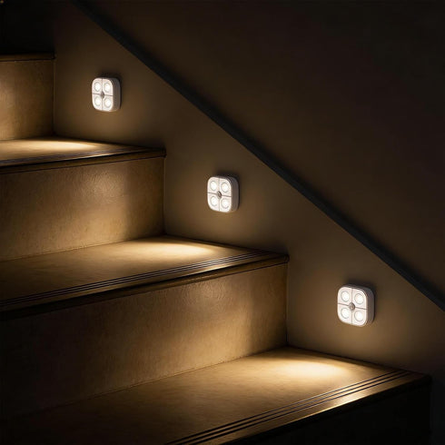 Generic 3 Closet Wireless Stair Lights Pieces Rechargeable Motion Sensor Night Lamp Under Cabinet Lighting Cord-Free