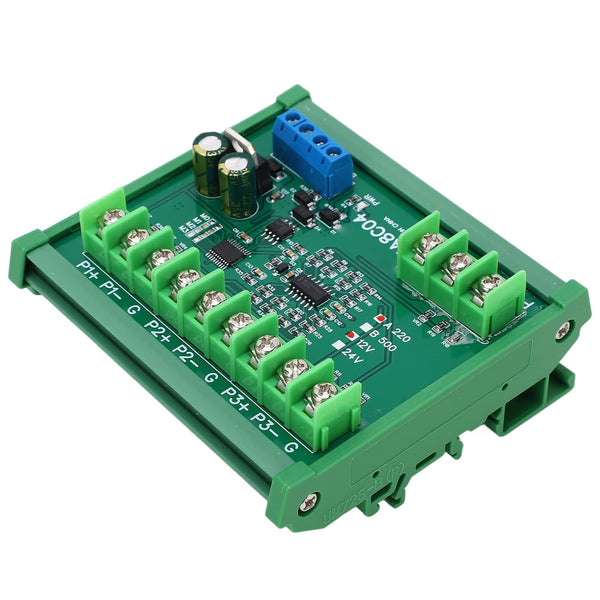 Temperature Sensor Module 4ch PT100 RTD RS485 Board, RTU Resistance Collector PTA8C04 with Rail Housing