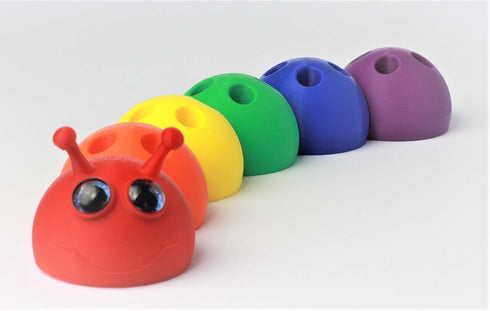 Test Tube Rack - Fun Caterpillar Design, Holds 20 Tubes, 13mm Tube Size