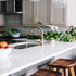 TANONE White Wallpaper 17.7" X 118" Peel and Stick Countertop Wallpaper Glossy Self Adhesive Removable Decorative Upgrade Vinyl Film for Kitchen Countertop Cabinets Table by TANONE