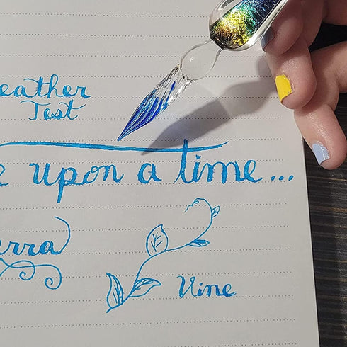 Glass Dip Pen Set, Calligraphy Pen, Crystal Signature Pen for Art, Writing, and Business Gift