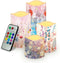 Ystardream Candle Sets for Women Gift Elegant Flower Flickering Flameless Candles Unity