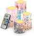 Ystardream Candle Sets for Women Gift Elegant Flower Flickering Flameless Candles Unity