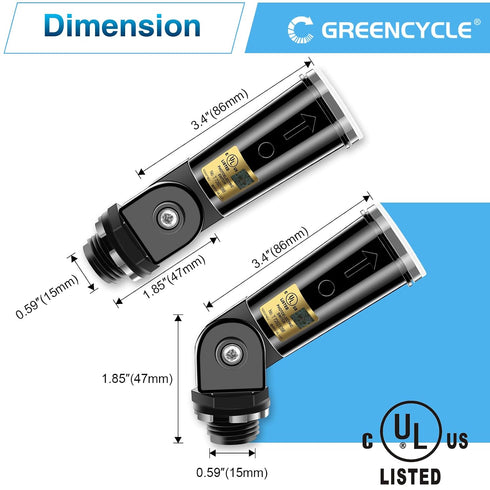 1PK IP65 Dusk to Dawn/Day Night Sensor,Greencycle Water Resistant Photocell Sensor for Outdoor Lights Auto On/Off