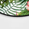 Tropical Leaves Print Mouse Pad - Round Mousemat for Office