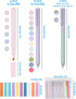NiArt Bible Study Note-Taking Kit, 6 Morandi Highlighters, 14 Gel Pens, 200 Sticky Notes for Journaling