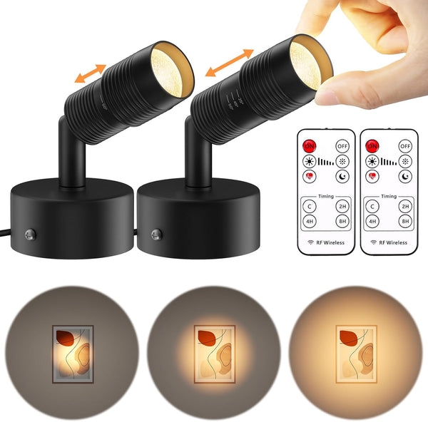Zoomable LED Spot Lights Indoor Uplighting with Remote & Timer, 5W Up
