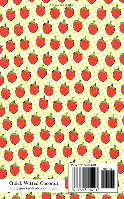 Quick Witted Coconut Strawberry Notebook - Ruled Pages - 5x8 - Premium (Yellow Spot)