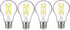 Satco S12437 A19 LED 4-Bulb Value Pack, 75W Replacement, 3000K, Clear