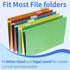 Hanging File Folder Tabs, 120 Pcs with 200 Pcs Inserts, Clear Plastic Tabs for Hanging Folders, Multicolor File Tabs