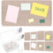 Large Felt Board Alternative Foldable Bulletin Cork Board for Wall, Decorative Pin Board with Textured Paper