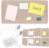Large Felt Board Alternative Foldable Bulletin Cork Board for Wall, Decorative Pin Board with Textured Paper