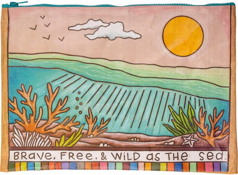 Zipper Folder - Brave Free & Wild As The Sea Design