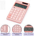 Mr. Pen Standard Function Calculator – 12 Digits, Light Pink Solar Pocket Calculator, Basic Office Use, Simple Design