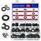 240pcs Nylon Large Flat Round Washer Spacer, 9 Sizes Black Flat Washers Assortment Kit for Screw Hardware Tool