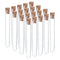 PATIKIL 20Pcs 7ml Plastic Test Tubes with Cork Stoppers for Scientific Party Decoration Candy Bead Storage