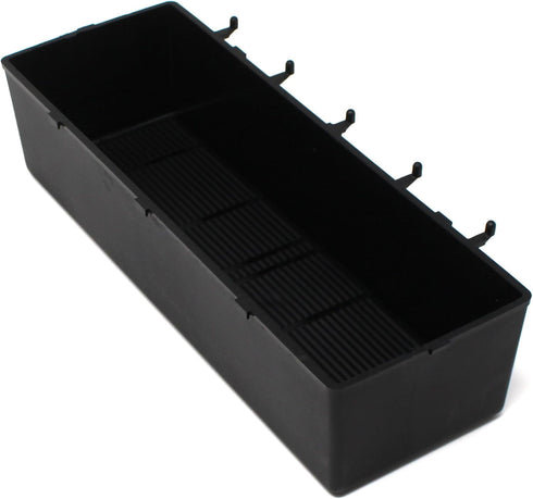 JSP Manufacturing Heavy Duty Black Peg Board Storage Bin - Parts Storage Bins with Hooks for Tool Board Workbench Craft