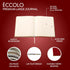 Eccolo Large Lined Journal Notebook, Flexible Cover, 256 Ruled Ivory Pages, Desk Size for Work or School (Burgundy)