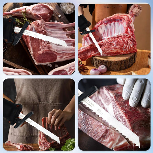 6 Inch Frozen Cutting,3 Blades-5 Pack Stainless Steel Reciprocating Saw Blades for Meat Bone TPI Food Saw