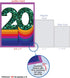 The Best Card Company Jumbo for 20th Milestone Anniversary, 8.5 x 11, Big 20 Years of Marriage