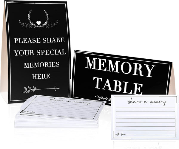 Outus 52 Pieces Share a Memory Cards Celebration of Life Decorations Memory Cards