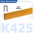 Glarks 2000Pcs 18 Gauge Narrow Crown Staples, 1 Inch Galvanized Assortment Kit for Electric Stapler