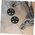 2Pcs Heavy Duty Shopping Cart Wheels Replacement Kit Roller Wheels for Grocery Carts High Load Capacity Easy to Install