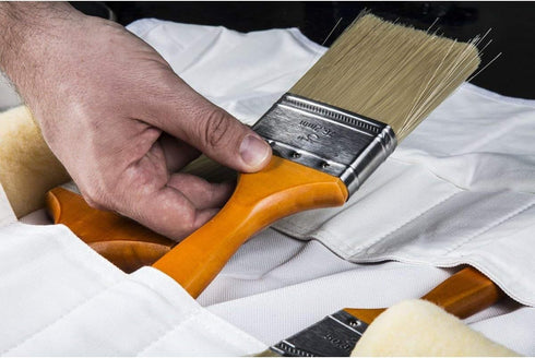 Dickies Small Paint Brush Organizer Roll, 16 Brush Pockets, Durable Canvas, 13.5 in. x 12.75 in., White