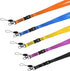 YOUOWO 5 Pack Nylon Neck Lanyards with Detachable Buckle, Breakaway Strap for ID Badge, Key, Phones, USB, Black, Blue,