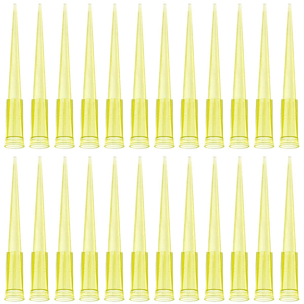 OIIKI 200ul Pipette Tips, 1000pcs Clear Yellow Universal Liquid Pipettor Tips, DNase/RNase Free Disposable for