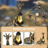 9.7" Solar Garden Decor - Mother Baby Giraffe Statue with Solar Lantern Resin Giraffe Figurine Outdoor Patio Yard Porch