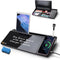 SELEAD Desktop Glass Whiteboard with Wireless Charger Station, Dry Erase Board Computer Pad with Organizer for Home