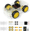 4WD Robot Car Chassis Kit with TT Motor, Battery Box, Acrylic Chassis