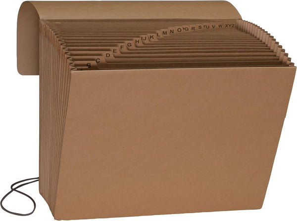 Smead Expanding File with Flap and Cord Closure, 21 Pockets, Alphabetic (A-Z), Letter Size