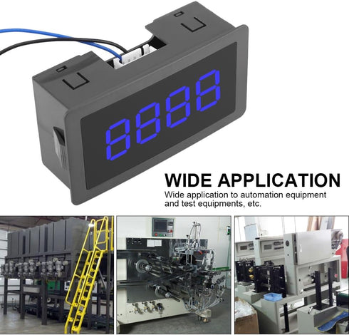 Digit Counter - DC 8-24V 4 Digit LED Display 0-9999 Up/Down Panel Meter with Cable