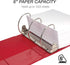 Samsill Durable 6 Inch Binder, Locking D Ring Binder, Customizable Clear View Cover, Red, 2 Pack, Holds 1225 Pages