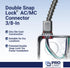 SIGMA ENGINEERED SOLUTIONS ProConnex C-570 Double Snap Lock AC/MC Connector, 25-Pack