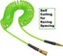 YOTOO Polyurethane Recoil Air Hose 1/4" Inner Diameter by 25' Long with Bend Restrictor and Quick Coupler