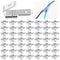 50 Pcs Double Piggyback Spade Connectors, Electrical Double Male Female Adapter Quick Disconnect Piggyback Terminals